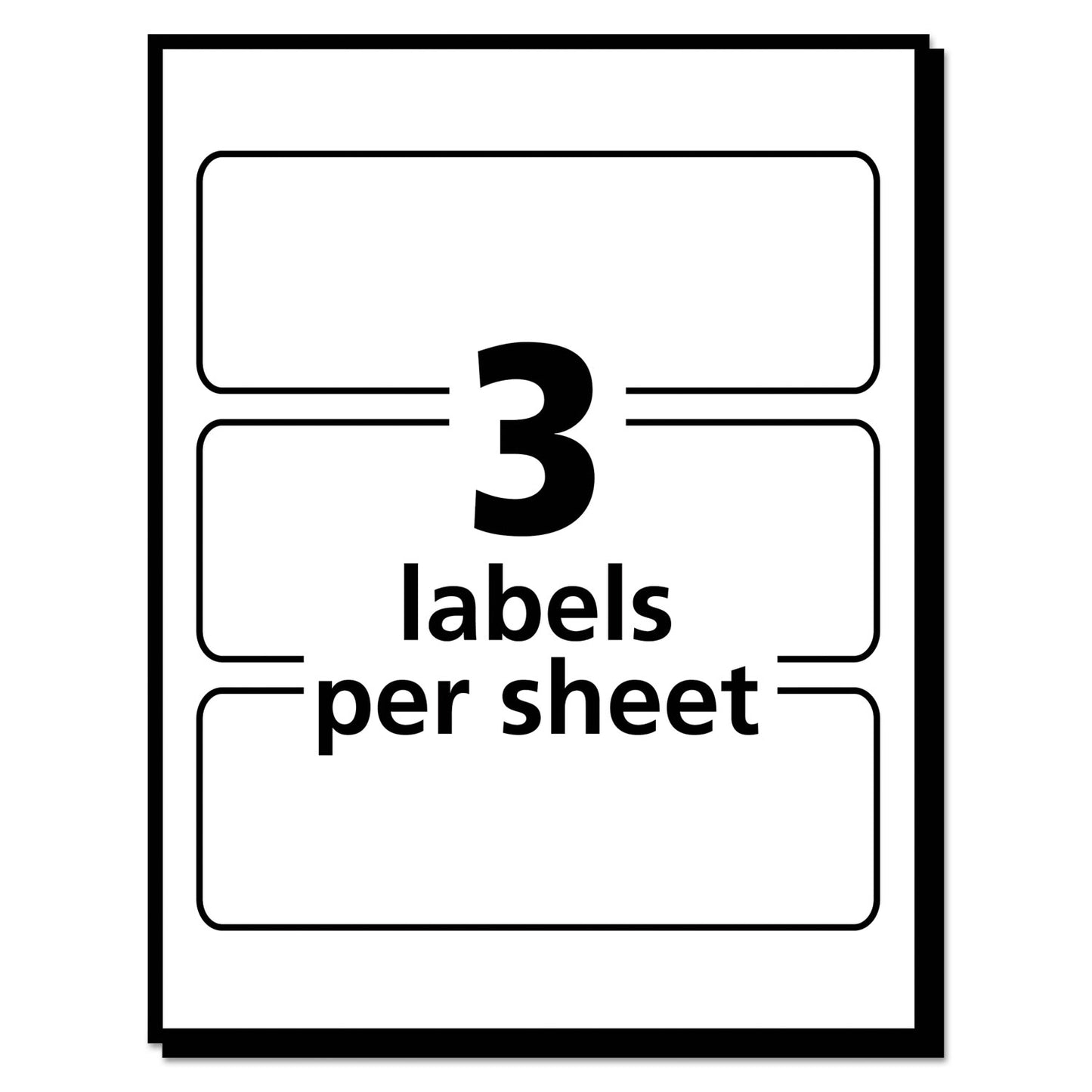 Avery Removable Multi-Use Labels, Inkjet/Laser Printers, 1.5 x 3, White, 3/Sheet, 50 Sheets/Pack, (5440) (05440)