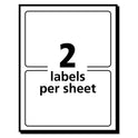 Avery Removable Multi-Use Labels, Inkjet/Laser Printers, 2 x 4, White, 2/Sheet, 50 Sheets/Pack, (5444) (05444)