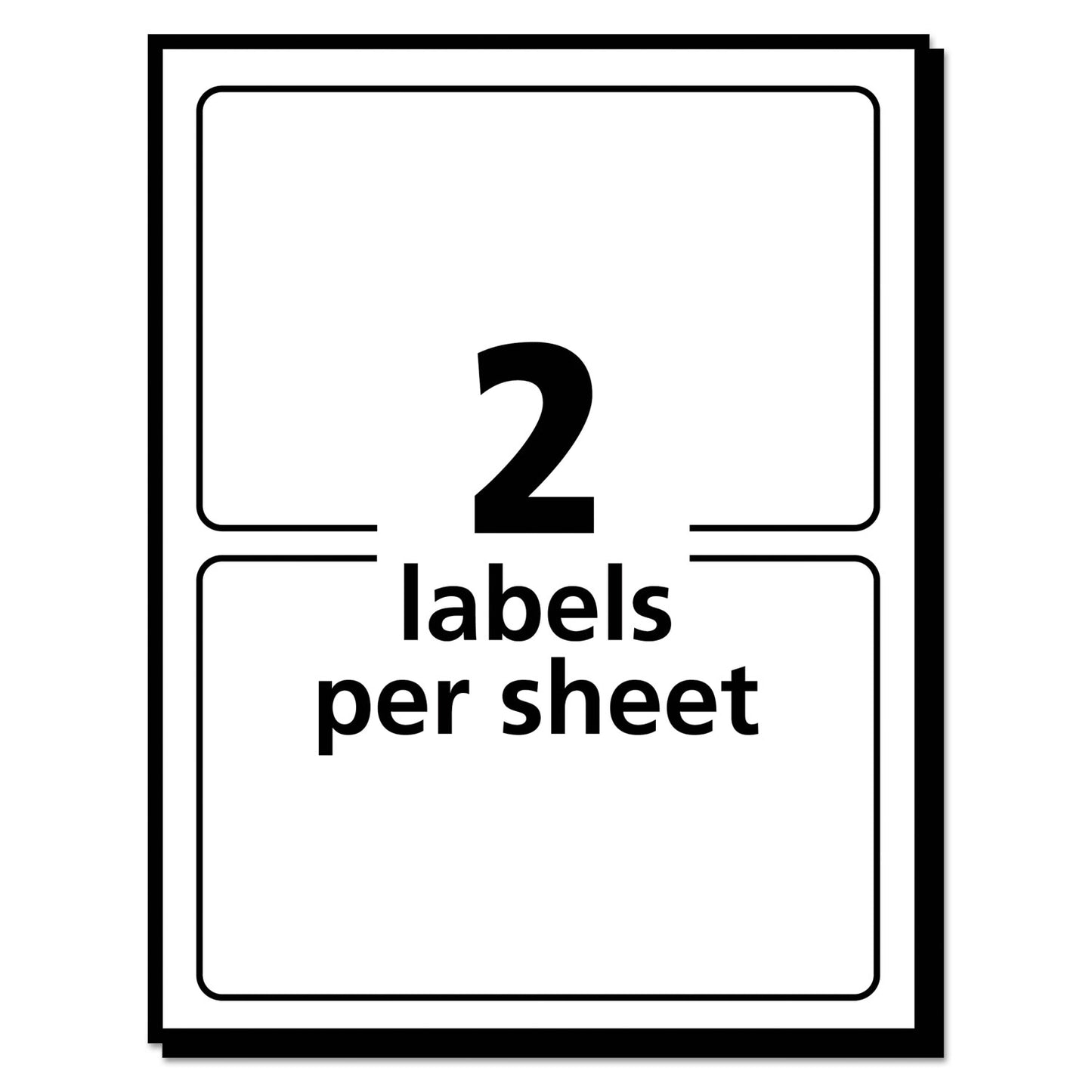 Avery Removable Multi-Use Labels, Inkjet/Laser Printers, 2 x 4, White, 2/Sheet, 50 Sheets/Pack, (5444) (05444)