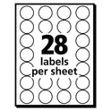 Avery Handwrite Only Self-Adhesive Removable Round Color-Coding Labels, 0.75" dia, Black, 28/Sheet, 36 Sheets/Pack, (5459) (05459)