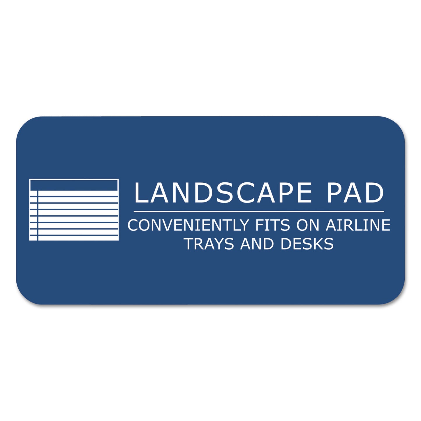 Roaring Spring WIDE Landscape Format Writing Pad, Unpunched with Standard Back, Medium/College Rule, 40 White 11 x 9.5 Sheets (74500)