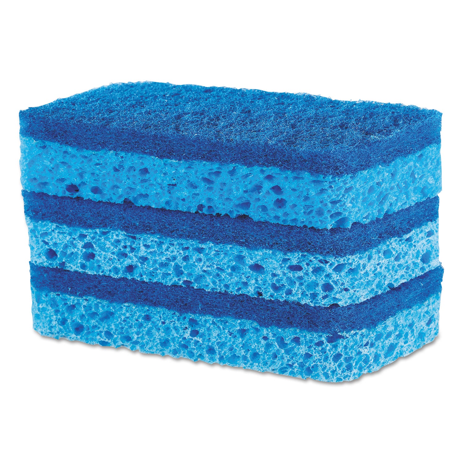 S.O.S. All Surface Scrubber Sponge, 2.5 x 4.5, 0.9" Thick, Dark Blue, 3/Pack, 8 Packs/Carton (91028CT)