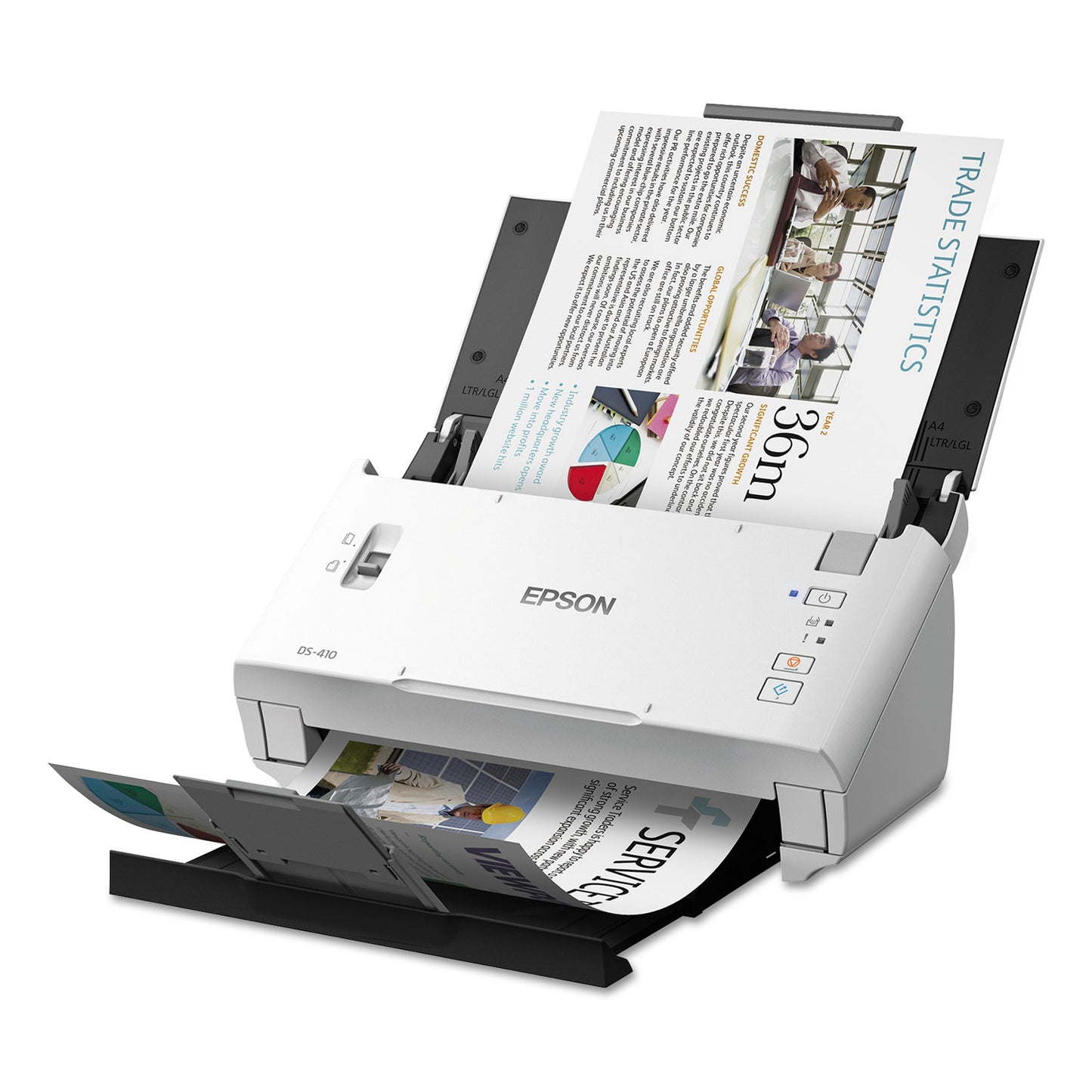 Epson DS-410 Document Scanner, 600 dpi Optical Resolution, 50-Sheet Duplex Auto Document Feeder (B11B249201)