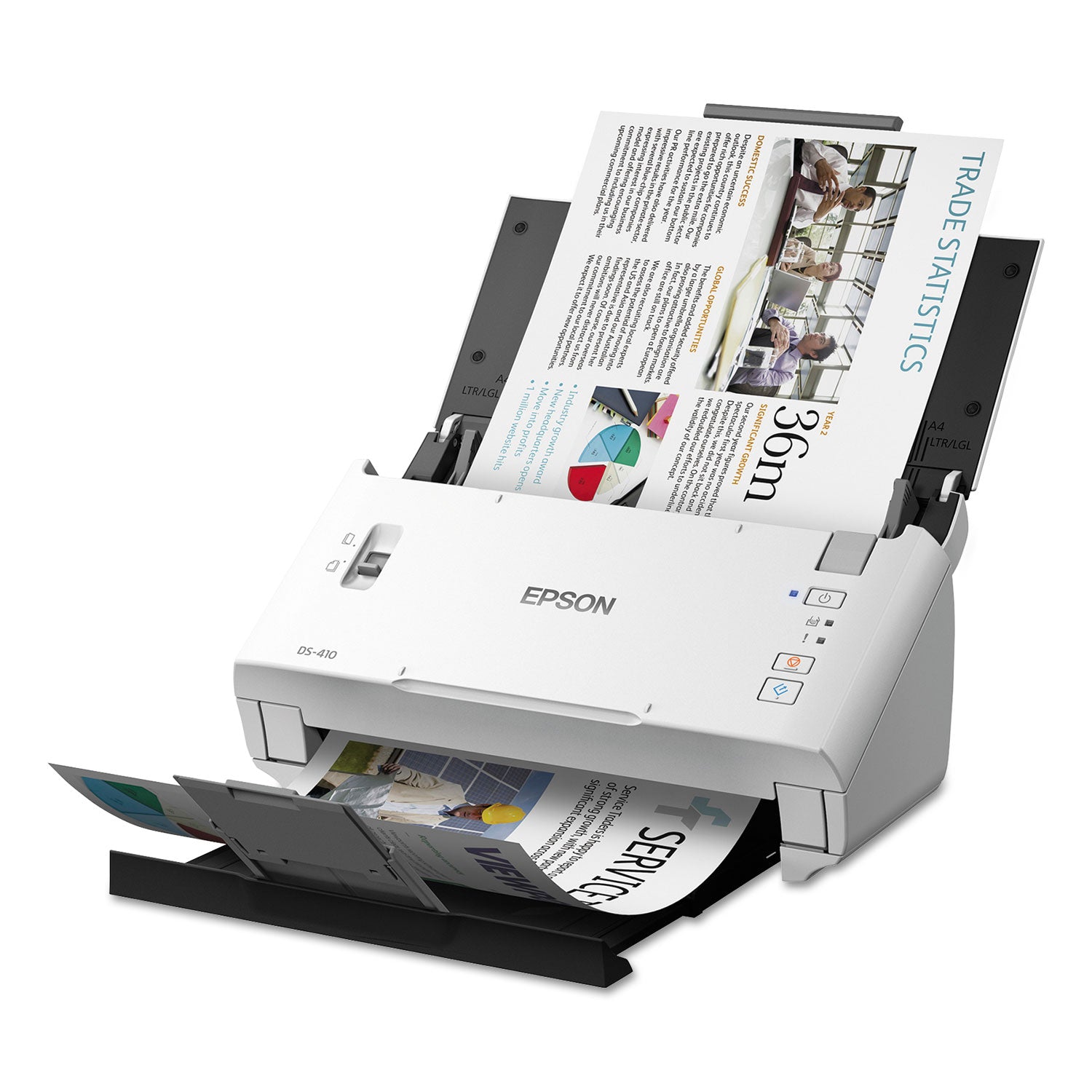 Epson DS-410 Document Scanner, 600 dpi Optical Resolution, 50-Sheet Duplex Auto Document Feeder (B11B249201)