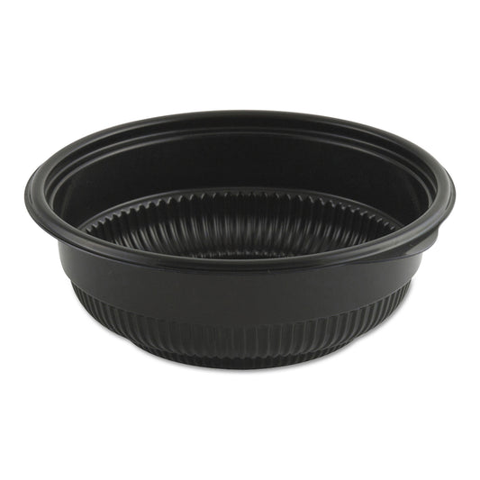 Anchor Packaging MicroRaves Incredi-Bowl Base, 16 oz, 5.75" Diameter x 2.02"h, Black, Plastic, 250/Carton (4605816)