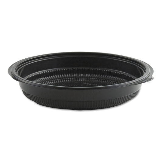 Anchor Packaging MicroRaves Incredi-Bowl Base, 24 oz, 8.5" Diameter x 1.51"h, Black, Plastic, 150/Carton (4608524)