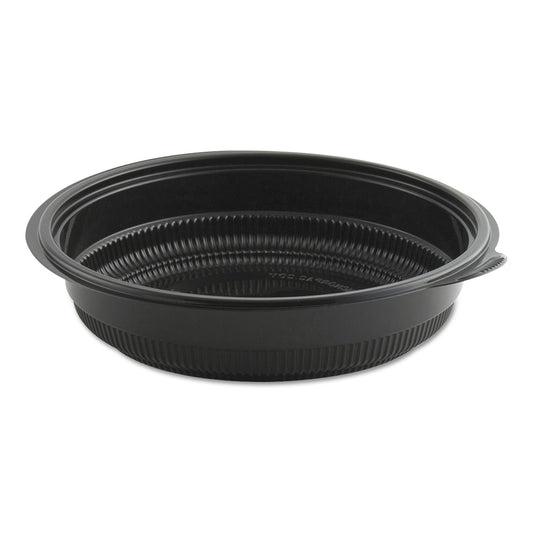 Anchor Packaging MicroRaves Incredi-Bowl Base, 32 oz, 8.5" Diameter x 1.92"h, Black, Plastic, 150/Carton (4608532)