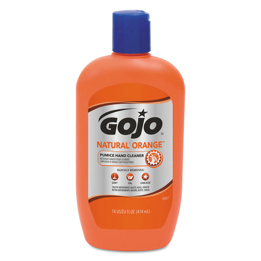 GOJO NATURAL ORANGE Pumice Hand Cleaner, Citrus Scent, 14 oz (095712EA)