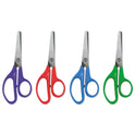 Universal Kids' Scissors, Rounded Tip, 5" Long, 1.75" Cut Length, Straight Assorted Color Handles, 12/Pack (92023)