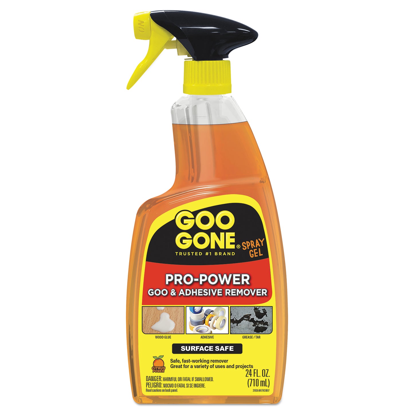 Goo Gone Pro-Power Cleaner, Citrus Scent, 24 oz Spray Bottle, 4/Carton (2180A)