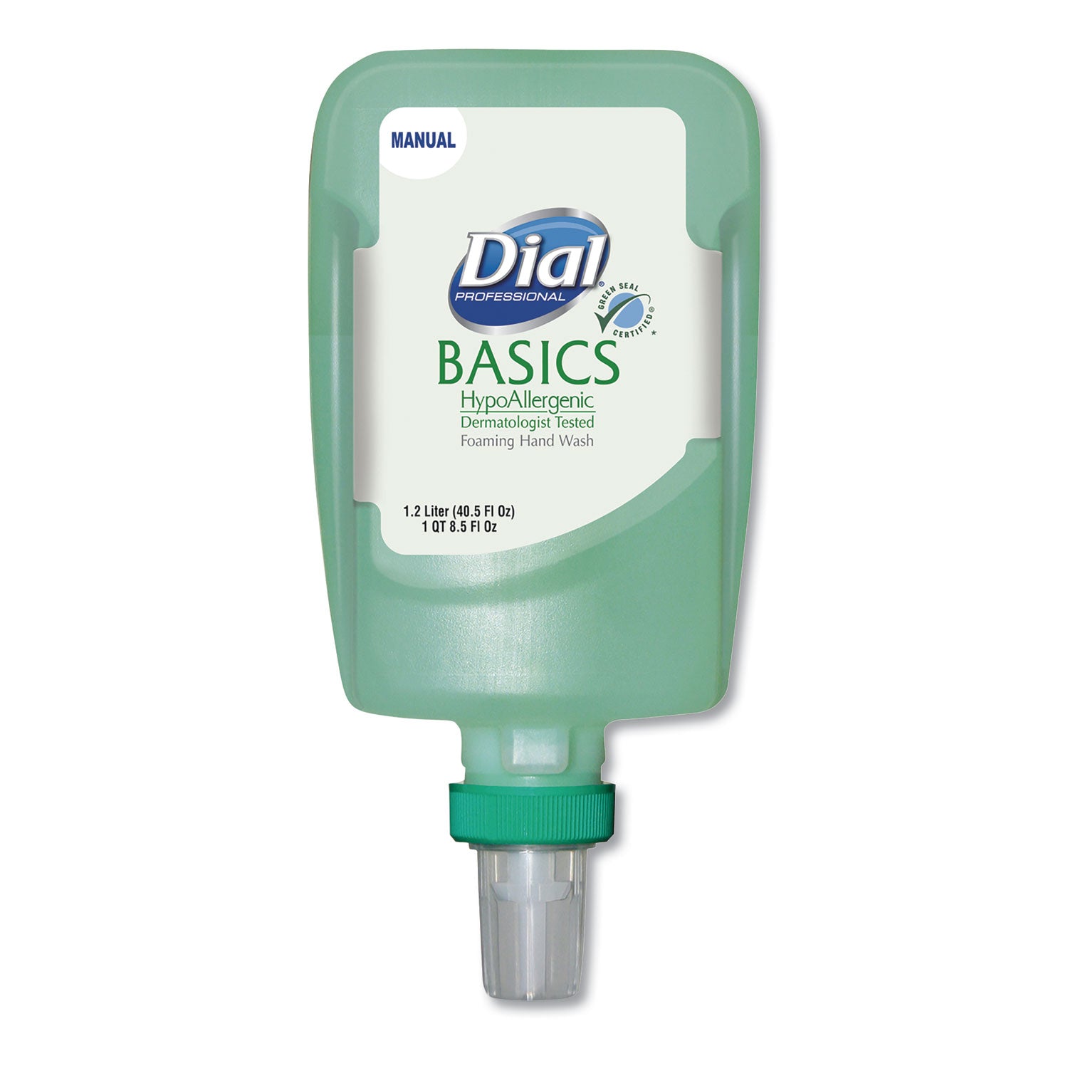 Dial Basics Hypoallergenic Foaming Hand Wash Refill for FIT Manual Dispenser, Honeysuckle Scent, 1.2 L (16714EA)