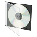 Innovera CD/DVD Slim Jewel Cases, Clear/Black, 50/Pack (85826)