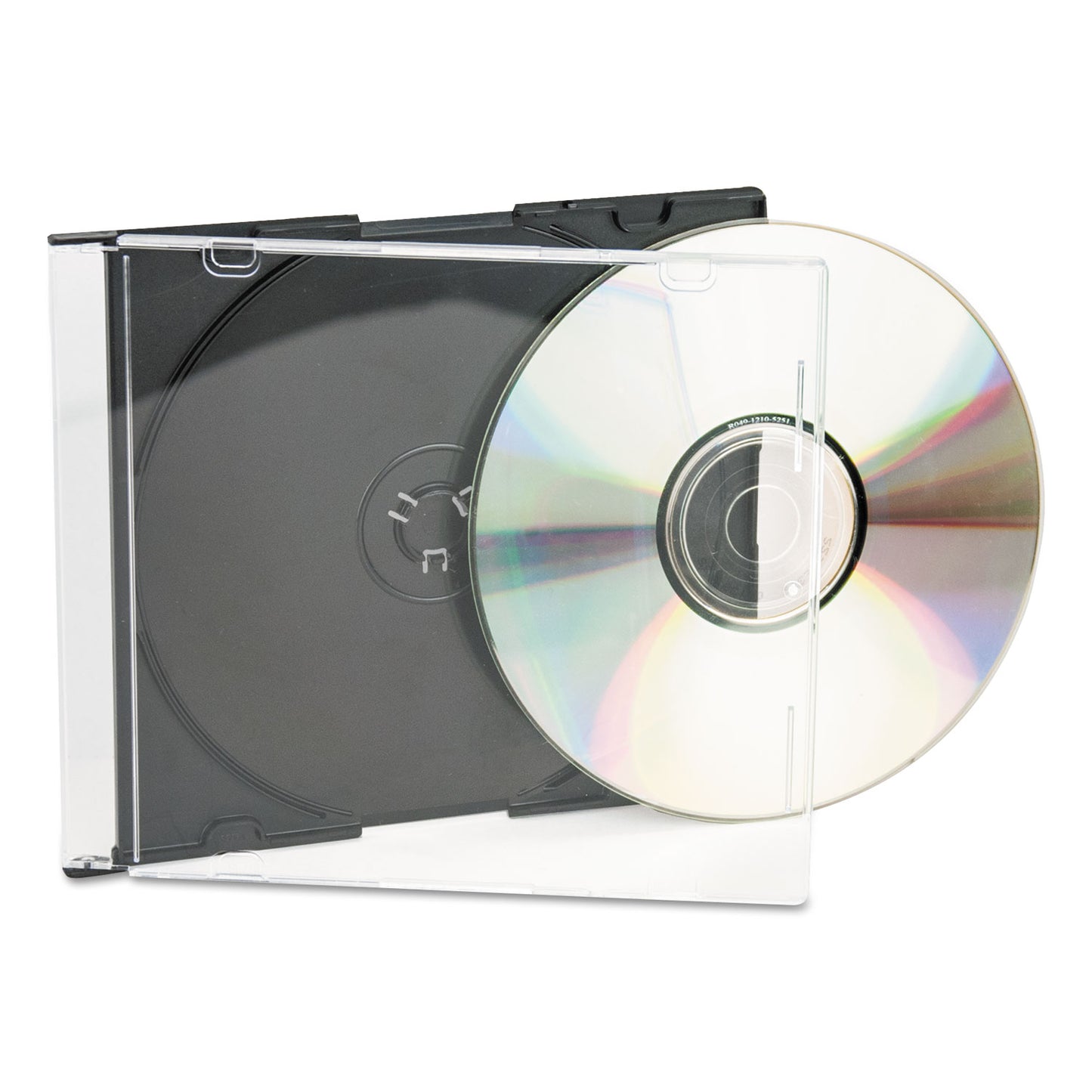 Innovera CD/DVD Slim Jewel Cases, Clear/Black, 50/Pack (85826)