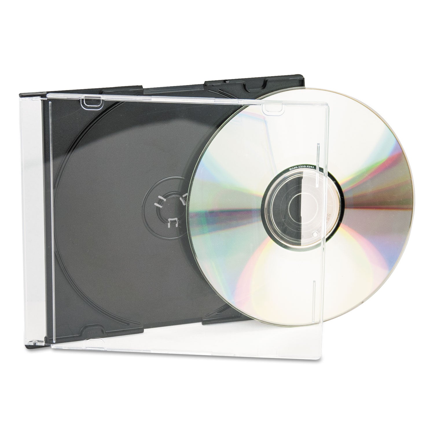 Innovera CD/DVD Slim Jewel Cases, Clear/Black, 50/Pack (85826)