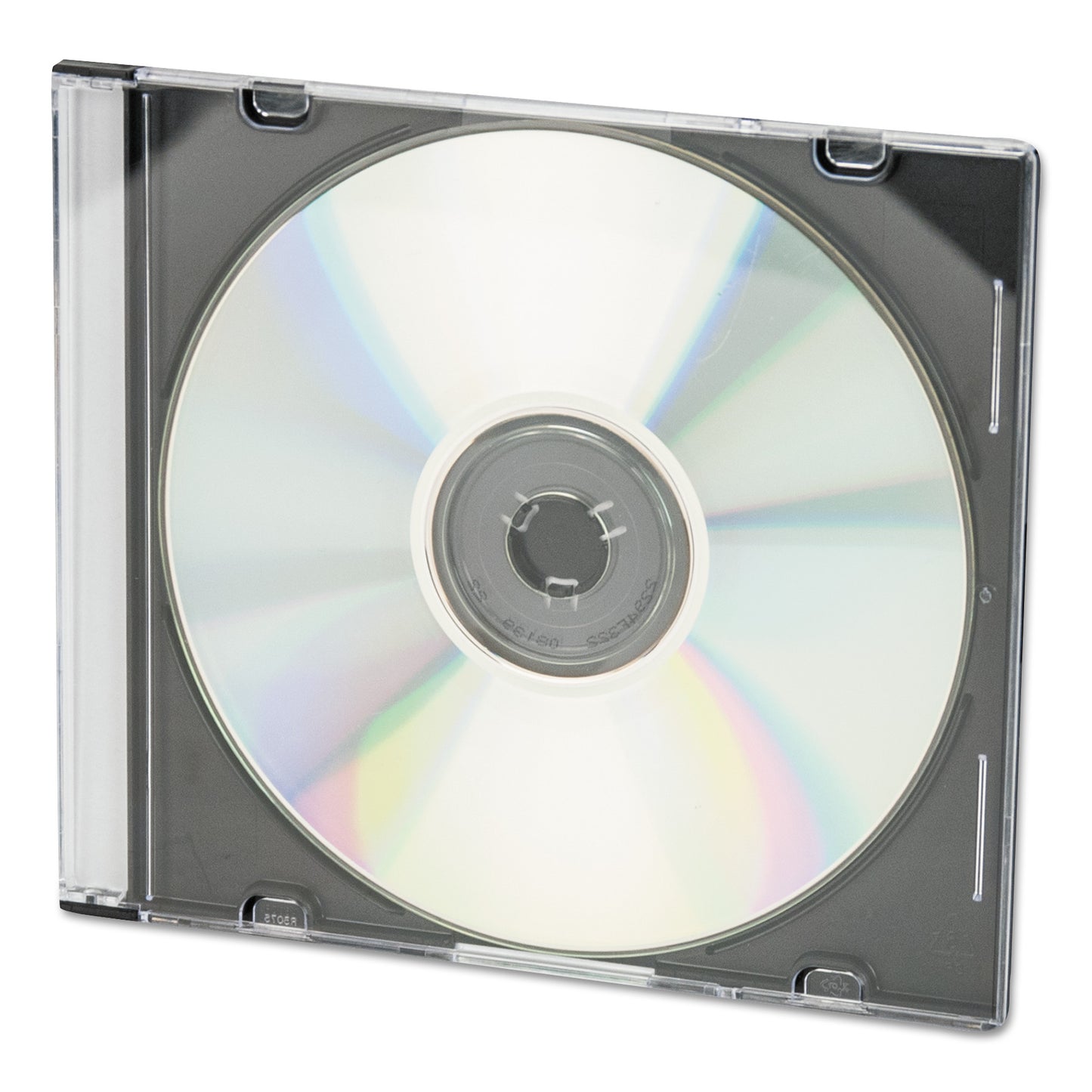 Innovera CD/DVD Slim Jewel Cases, Clear/Black, 25/Pack (85825)