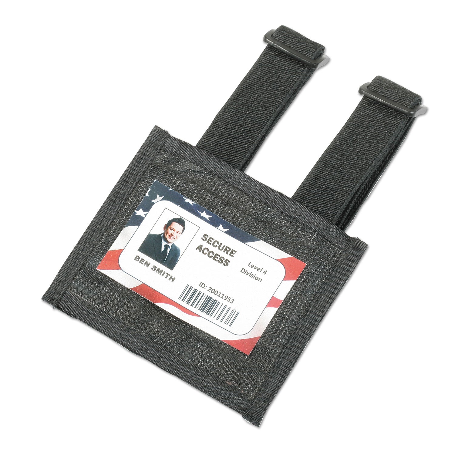 AbilityOne 8455016660467, SKILCRAFT Armband Badge Holder, Black, 2 5/8" x 3 3/4"