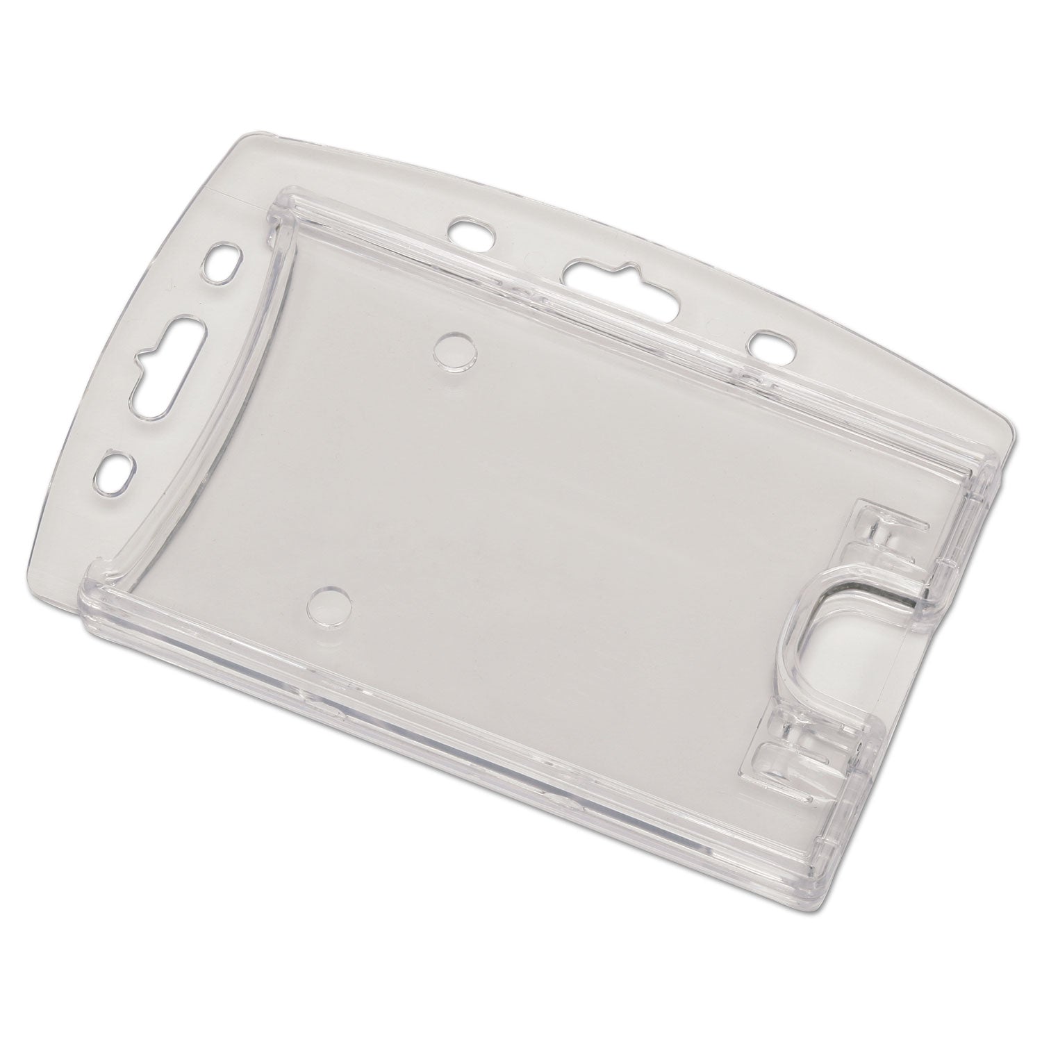 AbilityOne 8455016660468, SKILCRAFT Dual Card ID Holder, Horizontal/Vertical, 2.13" x 3.38", Clear, Dozen