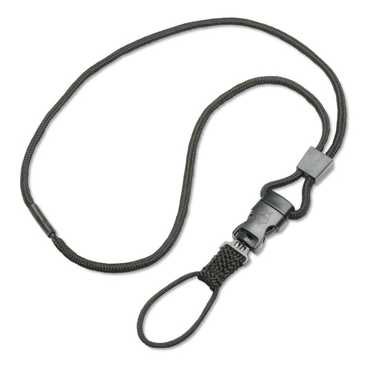 AbilityOne 8455016660465, SKILCRAFT Breakaway Lanyard, Plastic Loop Fastener, 36" Long, Black, Dozen