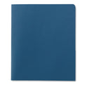 Smead Two-Pocket Folder, Embossed Leather Grain Paper, 100-Sheet Capacity, 11 x 8.5, Blue, 25/Box (87852)