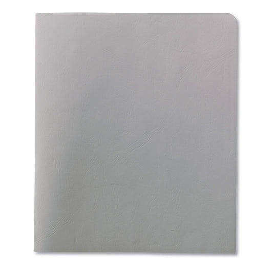 Smead Two-Pocket Folder, Textured Paper, 100-Sheet Capacity, 11 x 8.5, White, 25/Box (87861)