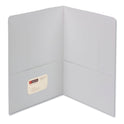 Smead Two-Pocket Folder, Textured Paper, 100-Sheet Capacity, 11 x 8.5, White, 25/Box (87861)