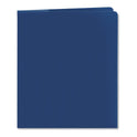 Smead Lockit Two-Pocket Folder, Textured Paper, 100-Sheet Capacity, 11 x 8.5, Dark Blue, 25/Box (87982)