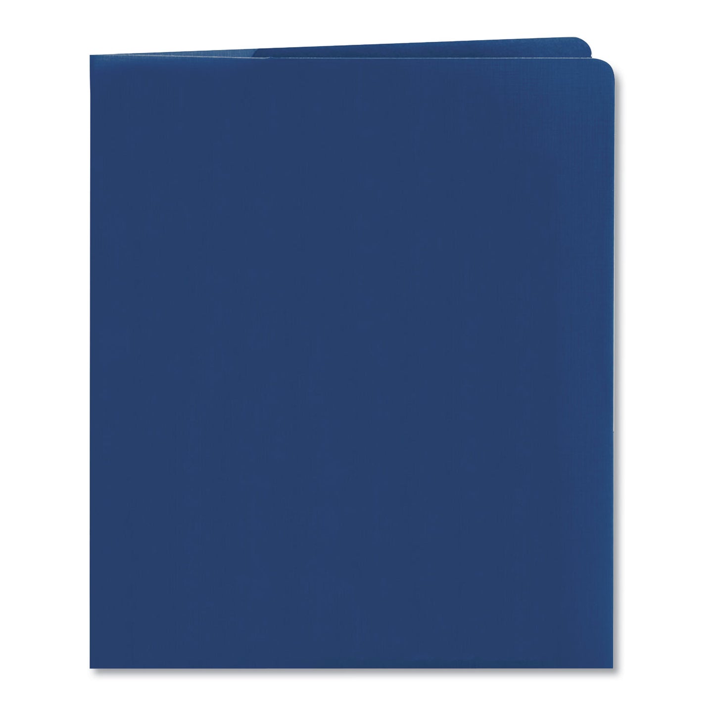 Smead Lockit Two-Pocket Folder, Textured Paper, 100-Sheet Capacity, 11 x 8.5, Dark Blue, 25/Box (87982)