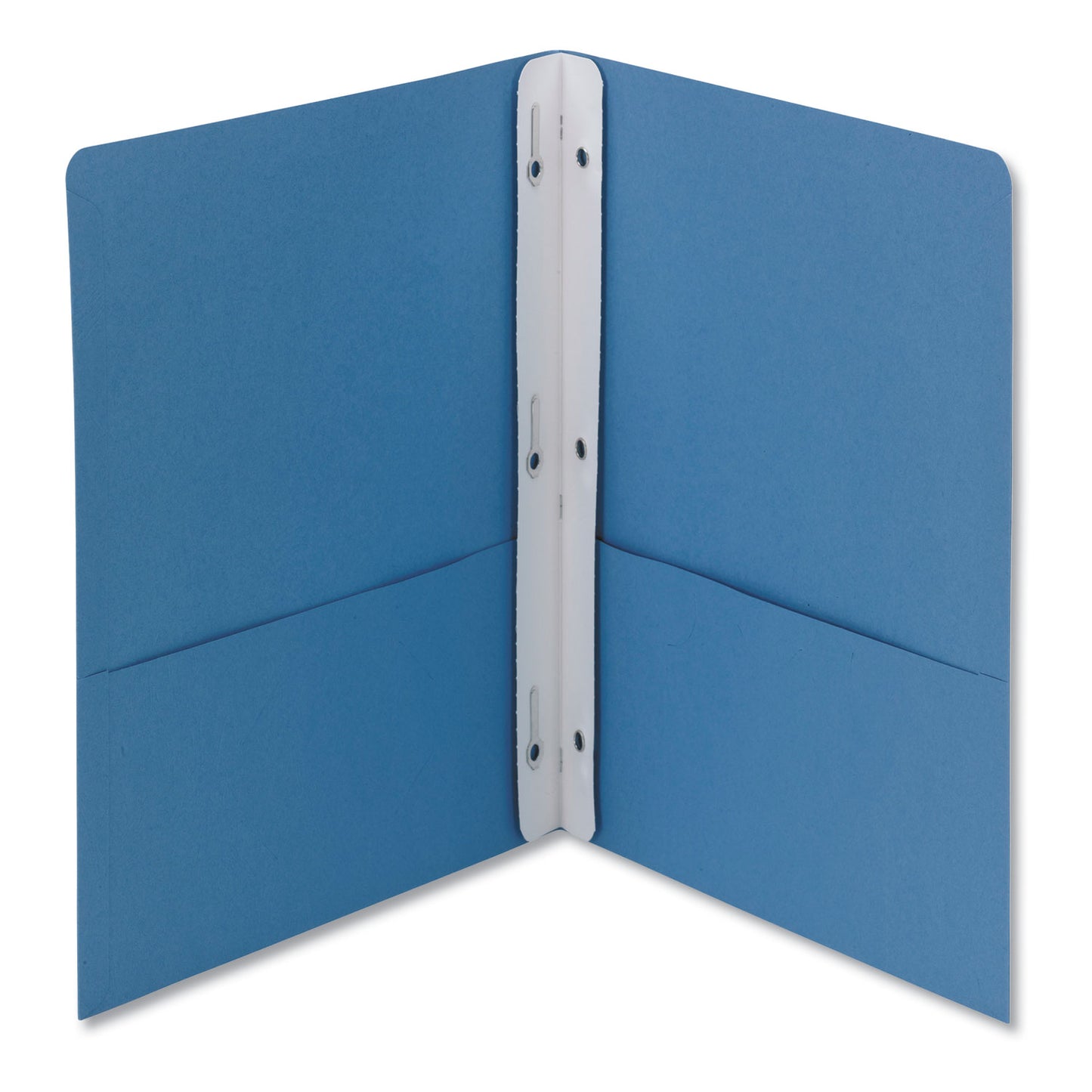 Smead 2-Pocket Folder with Tang Fastener, 0.5" Capacity, 11 x 8.5, Blue, 25/Box (88052)