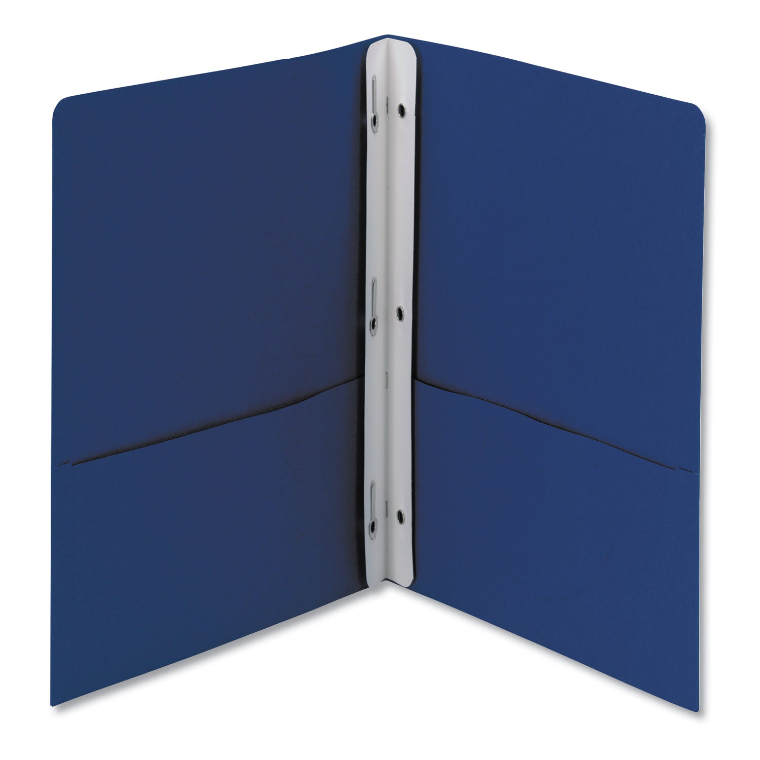 Smead 2-Pocket Folder with Tang Fastener, 0.5" Capacity, 11 x 8.5, Dark Blue, 25/Box (88054)