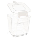 Deflecto Stackable Caddy Organizer, Small, Plastic, 4.33 x 4 x 4.38, White (29101CR)