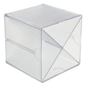 Deflecto Stackable Cube Organizer, X Divider, 4 Compartments, Plastic, 6 x 7.2 x 6, Clear (350201)