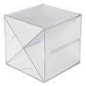 Deflecto Stackable Cube Organizer, X Divider, 4 Compartments, Plastic, 6 x 7.2 x 6, Clear (350201)