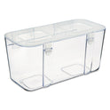 Deflecto Stackable Caddy Organizer, Medium, Plastic, 8.8 x 4 x 4.38, White (29201CR)