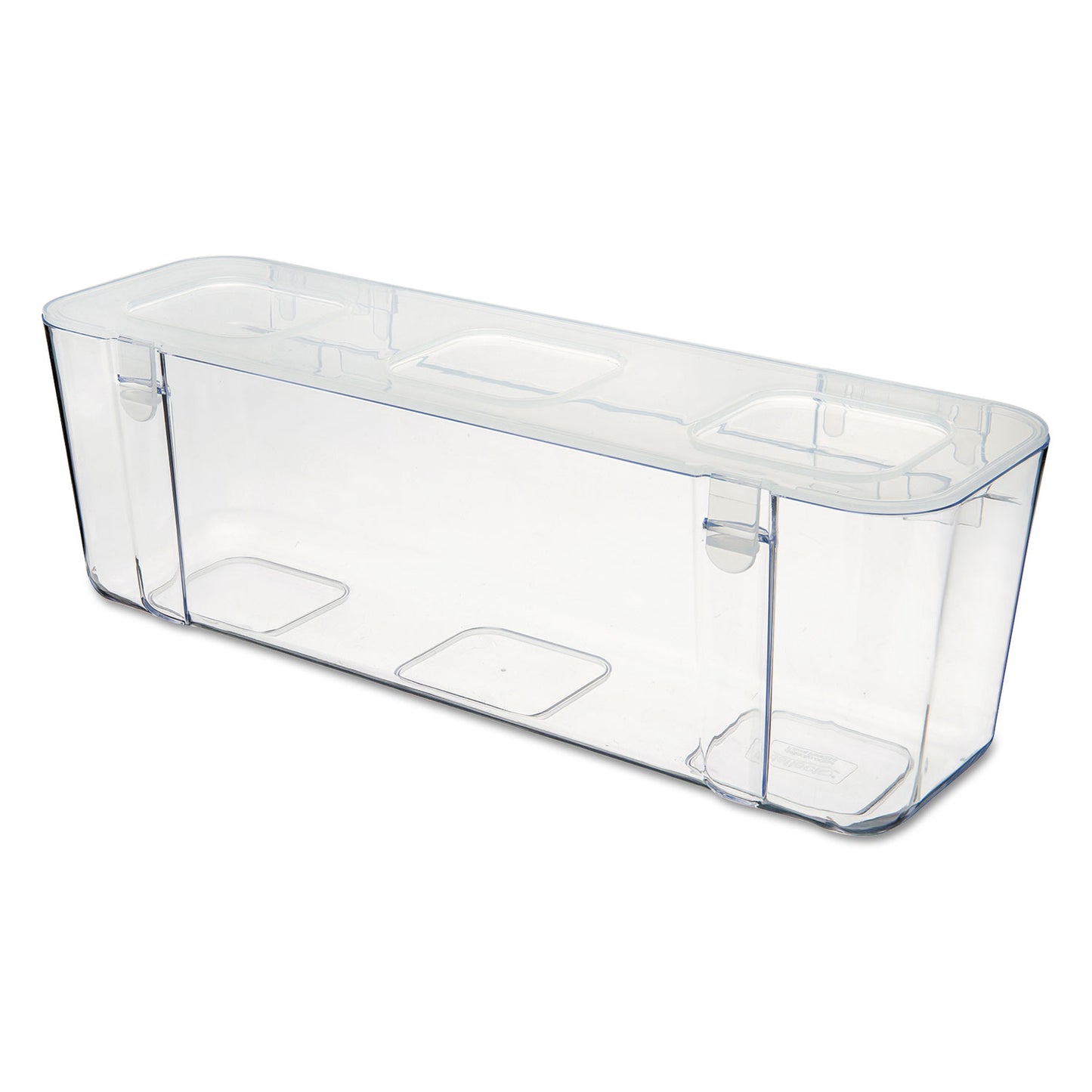 Deflecto Stackable Caddy Organizer, Large, Plastic, 13.24 x 4 x 4.38, White (29301CR)