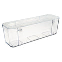 Deflecto Stackable Caddy Organizer, Large, Plastic, 13.24 x 4 x 4.38, White (29301CR)