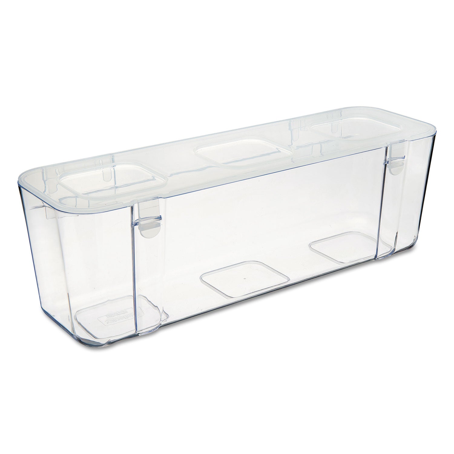 Deflecto Stackable Caddy Organizer, Large, Plastic, 13.24 x 4 x 4.38, White (29301CR)