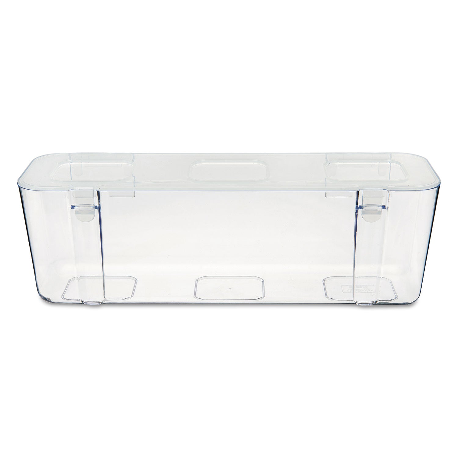 Deflecto Stackable Caddy Organizer, Large, Plastic, 13.24 x 4 x 4.38, White (29301CR)