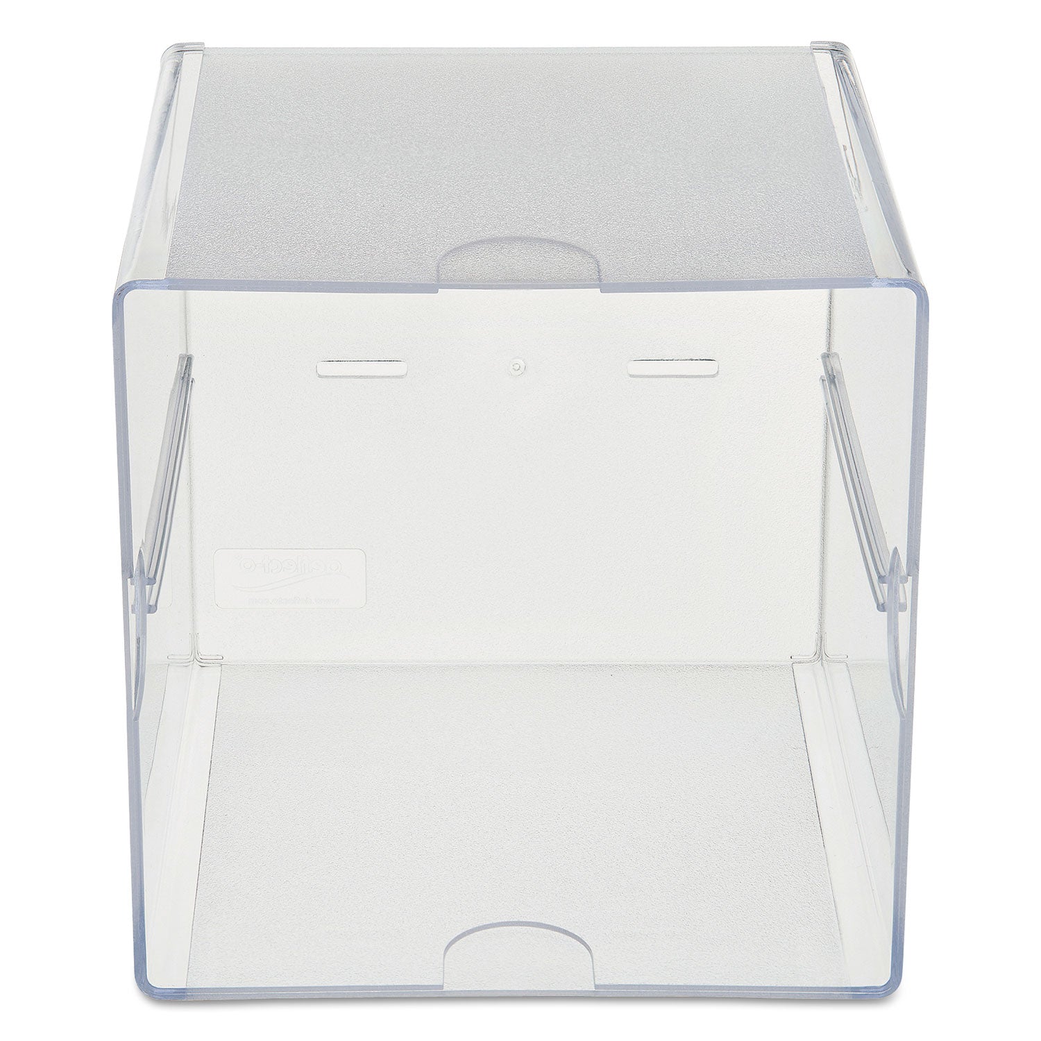 Deflecto Stackable Cube Organizer, 1 Compartment, 6 x 6 x 6, Plastic, Clear (350401)