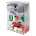 Deflecto Stackable Cube Organizer, 1 Compartment, 6 x 6 x 6, Plastic, Clear (350401)