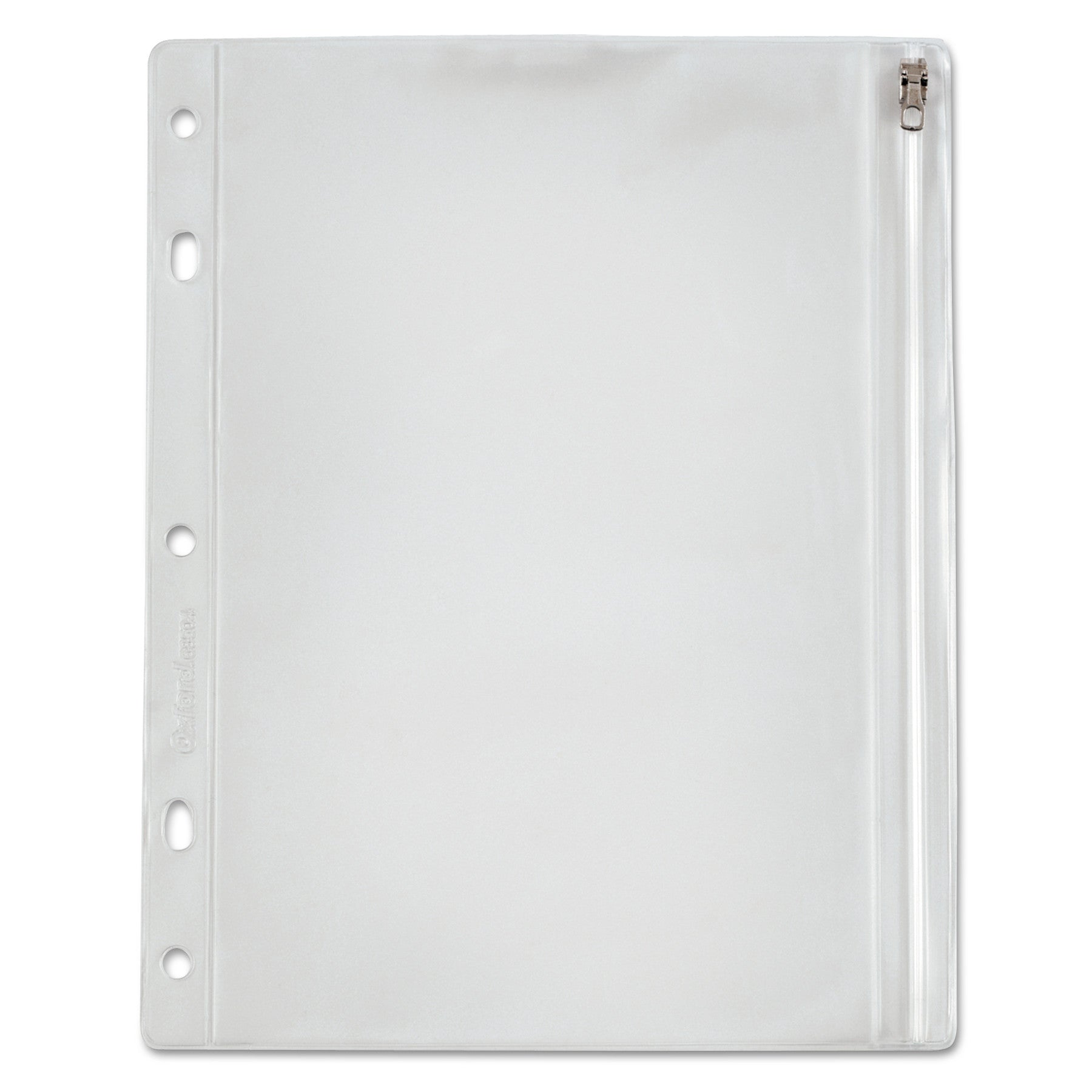 Oxford Zippered Ring Binder Pocket, 10.5 x 8, Clear (68504)