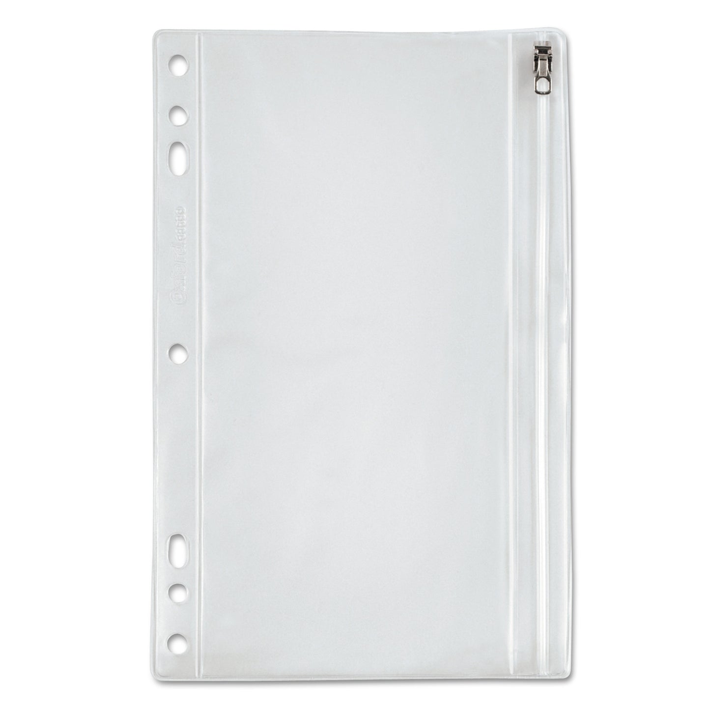 Oxford Zippered Ring Binder Pocket, 6 x 9.5, Clear (68599)