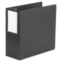 Universal Deluxe Non-View D-Ring Binder with Label Holder, 3 Rings, 5" Capacity, 11 x 8.5, Black (20714)