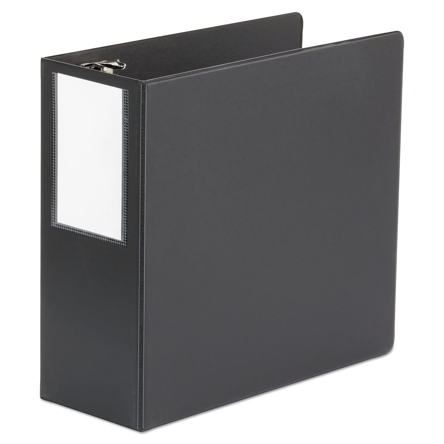 Universal Deluxe Non-View D-Ring Binder with Label Holder, 3 Rings, 5" Capacity, 11 x 8.5, Black (20714)