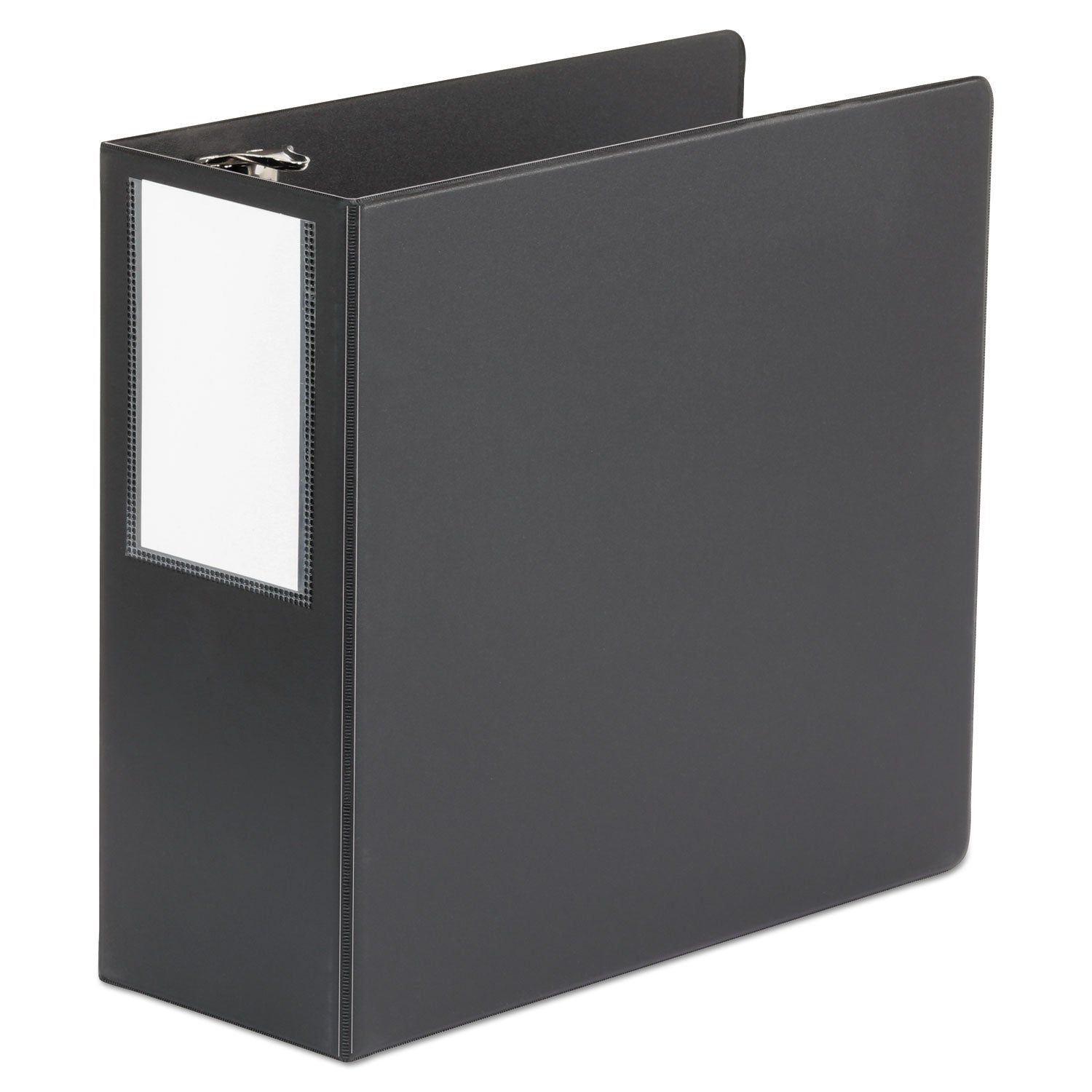 Universal Deluxe Non-View D-Ring Binder with Label Holder, 3 Rings, 5" Capacity, 11 x 8.5, Black (20714)