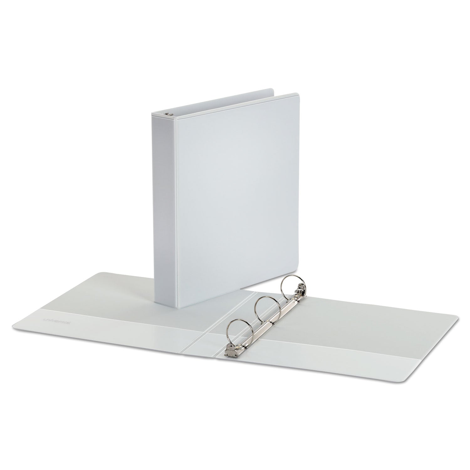 Universal Economy Round Ring View Binder, 3 Rings, 1.5" Capacity, 11 x 8.5, White (20972)