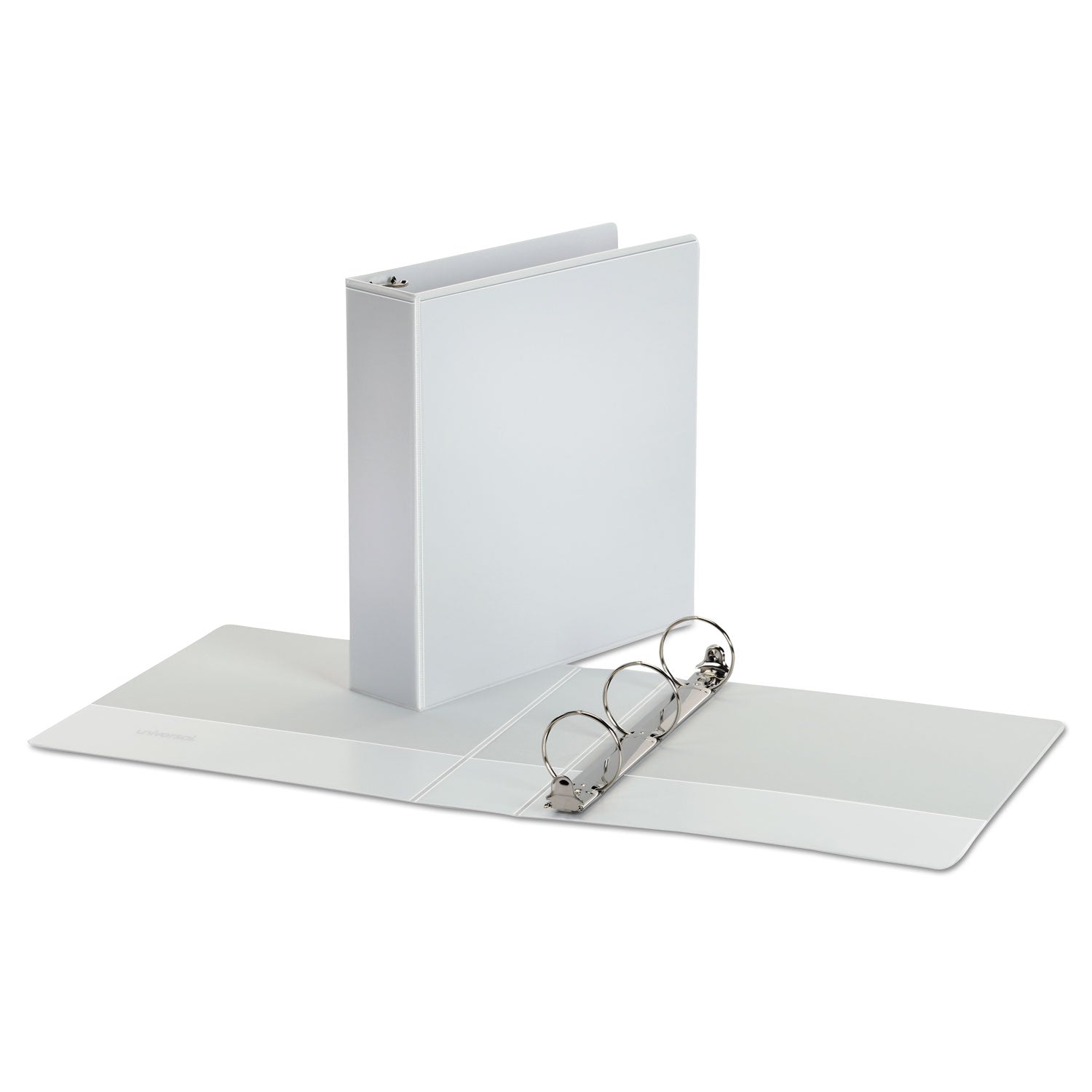 Universal Economy Round Ring View Binder, 3 Rings, 2" Capacity, 11 x 8.5, White (20982)