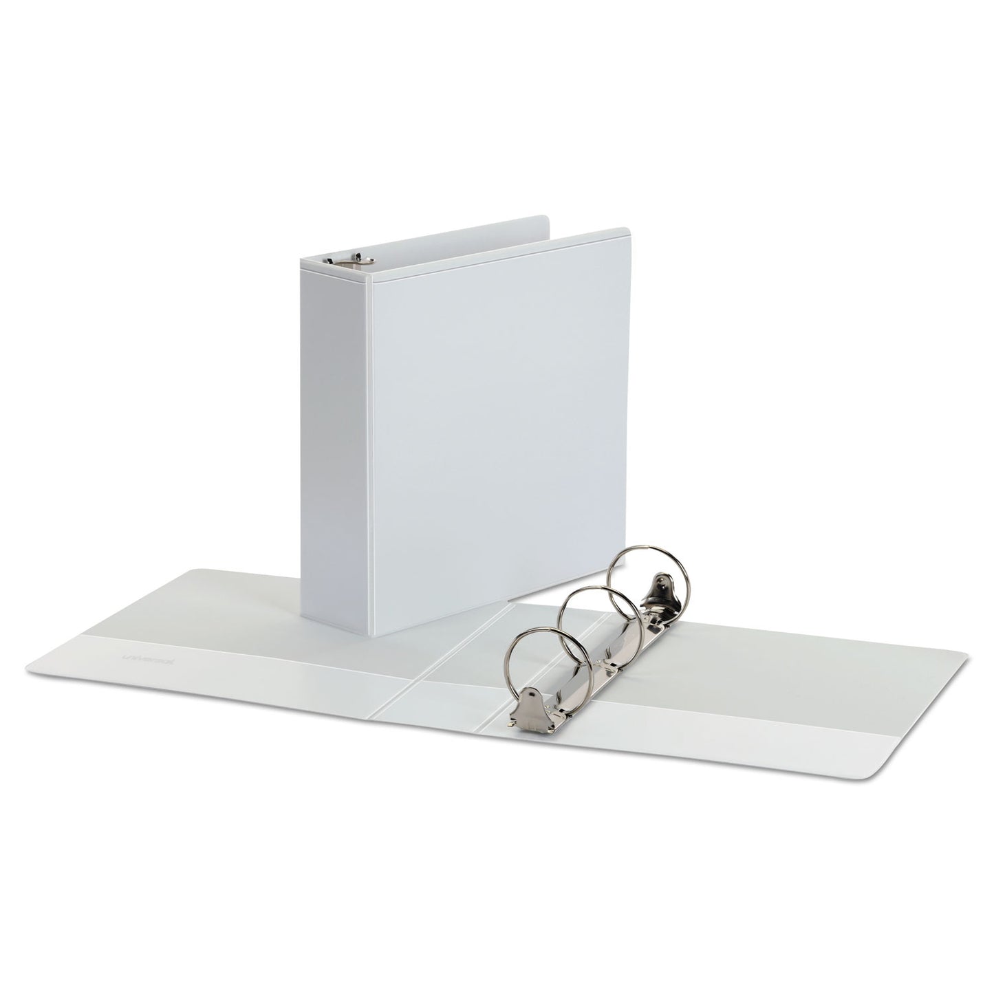 Universal Economy Round Ring View Binder, 3 Rings, 3" Capacity, 11 x 8.5, White (20992)