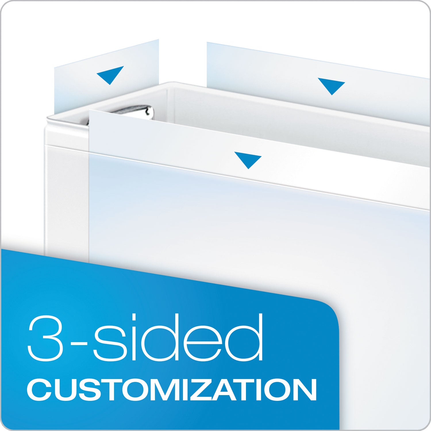 Cardinal Premier Easy Open ClearVue Locking Slant-D Ring Binder, 3 Rings, 2" Capacity, 11 x 8.5, White (10320)