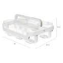 Deflecto Stackable Caddy Organizer with S, M and L Containers, Plastic, 10.5 x 14 x 6.5, White Caddy/Clear Containers (29003)