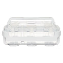 Deflecto Stackable Caddy Organizer with S, M and L Containers, Plastic, 10.5 x 14 x 6.5, White Caddy/Clear Containers (29003)